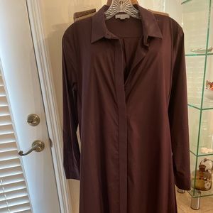 As good as new dark purple dress with pockets , wide skirt asymmetric